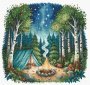 Camp in the Forest P038 AVA - Набір для вишивки хрестиком - купити в Україні | Салон рукоділля