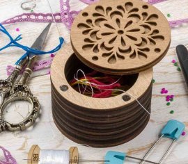 Шкатулка для рукоделия из фанеры FLZB(N)-012 Волшебная страна | Салон рукоделия