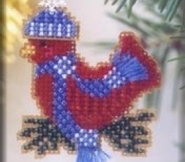 Snowcapped Red Bird//Снежная красная птица h105 Mill Hill вышивка крестом  | Набор | Купить - Салон рукоделия — Давайте создадим шедевр вместе!