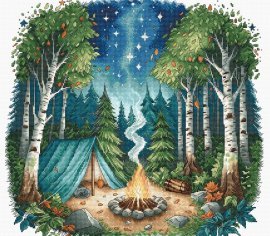 Camp in the Forest P038 AVA - Набір для вишивки хрестиком - купити в Україні | Салон рукоділля