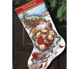 Santa's Journey Stocking 08752 DIMENSIONS