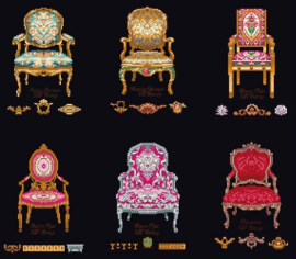 Six Chairs / Шість стільців T3068.05 Thea Gouverneur - Салон рукоділля
