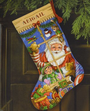 Santa's Toys Stocking 08818 DIMENSIONS