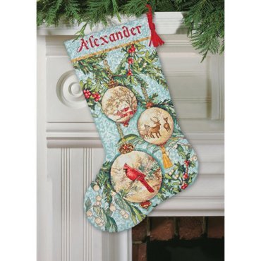 Enchanted Ornament Stocking 70-08854 DIMENSIONS