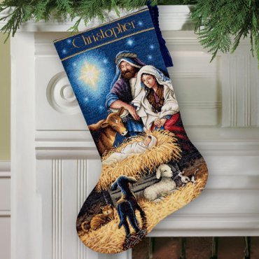 Holy Night Stocking 70-08838 DIMENSIONS