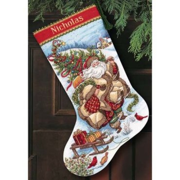 Santa's Journey Stocking 08752 DIMENSIONS