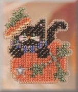 Black Kitty Magic//Чорне кошеня MHAH63 Mill Hill вишивка хрестиком | Набір | Купити - Салон рукоділля Давайте створимо шедевр разом!