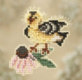 Goldie Finch//Золотий в'юрок MH180103  Mill Hill вишивка хрестиком | Набір | Купити - Салон рукоділля Давайте створимо шедевр разом!