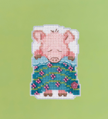 Pig in a Blanket//Свинка під ковдрою MH182211 Mill Hill вишивка хрестиком | Набір | Купити - Салон рукоділля Давайте створимо шедевр разом!