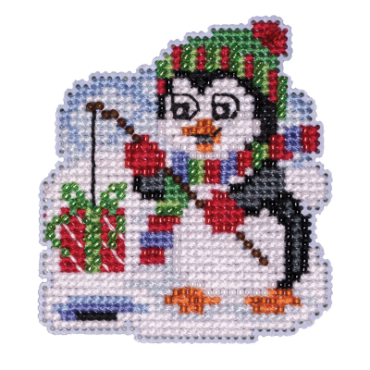 Fishing Penguin Пінгвін рибачить MH182336 Mill Hill вишивка хрестиком | Набір | Купити - Салон рукоділля Давайте створимо шедевр разом!