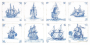 Antique Dutch Tiles Delft Blue /Старовинні Голландські плитки T482 Thea Gouverneur - Салон рукоділля