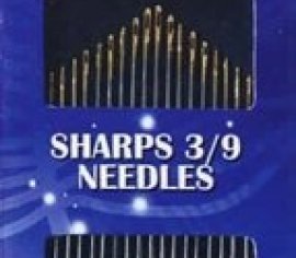 Длинные иглы для шитья с золотым ушком Sharps 3/9 (20шт 06013 Royal