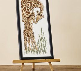 Жираф із жирафенятком Giraffe with Youngling 12-6138Permin - Набір для вишивання хрестиком | Салон рукоділля