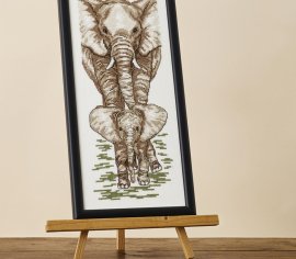 Слон із слоненятком Elephant with Youngling  12-6139 Permin - Набір для вишивання хрестиком | Салон рукоділля