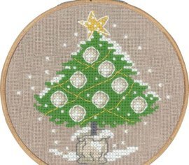 Tree with ornaments 13-4202  Permin - Набір для вишивання хрестиком | Салон рукоділля