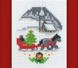 Сани Sleigh Permin 14-9280 Permin - Набір для вишивання хрестиком | Салон рукоділля