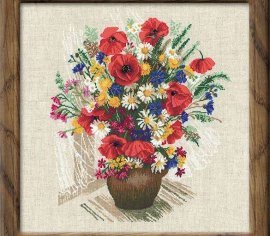 Summer Flowers & Poppies 0999 РІОЛІС вишивка хрестиком | Набір | Купити - Салон рукоділля