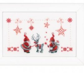 Christmas Elves Різдвяні гномики PN-0154476 Vervaco вишивка хрестом | набір | Купити - Салон рукоділля - Давайте створимо шедевр разом! 