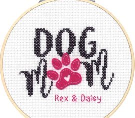 «Dog Mom Hoop (П’яльця «Мама песика») 72-76289 DIMENSIONS - Набір для вишивання хрестиком | Салон рукоділля