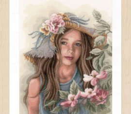 Little girl with hat PN-0169325 LanArte