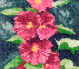 Мальви//Hollyhocks Panel HC878 Heritage Crafts - Салон рукоделия 