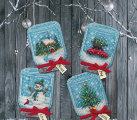 Christmas Jar Ornaments//Рождественские баночки 70-08997 DIMENSIONS вышивка | Купить - Салон рукоделия