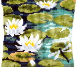 Water lilies Водяні кувшівки PN-0148217 VERVACO Подушка вышивка крестом | Набор | Купить - Салон рукоделия — Давайте создадим шедевр вместе