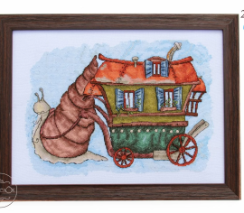 Snail with a house F2009 Fruzelok cross stitch | Set - Handicraft salon