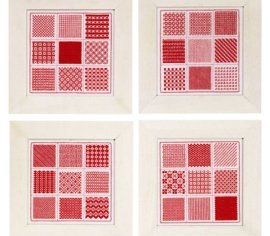 Sampler in red colours 39-1400 Permin