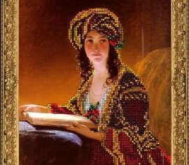 Девушка с книгой 70815 Краса і творчість вышивка ювелирным бисером - Салон рукоделия
