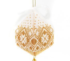 Кулька золота N-055 GOLDEN KEY вишивка бісером новорічної іграшки - Салон рукоділля