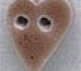 Гудзик Mill Hill Button 86253 Small Speckled Brown Folk Heart – декоративна фурнітура | Салон рукоділля