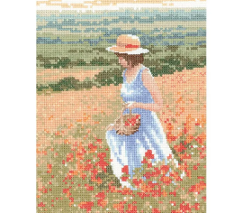 Poppy Girl Поле маків H649 Heritage Crafts - Салон рукоділля 