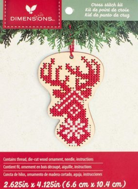 Deer Wood Ornament 72-76057 DIMENSIONS