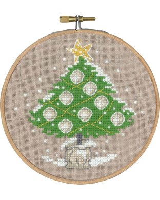 Tree with ornaments 13-4202  Permin - Набір для вишивання хрестиком | Салон рукоділля