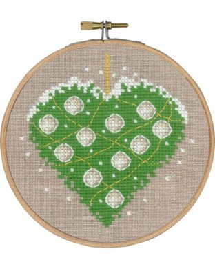Серце з орнаментами Heart with ornaments 13-4203 Permin - Набір для вишивання хрестиком | Салон рукоділля