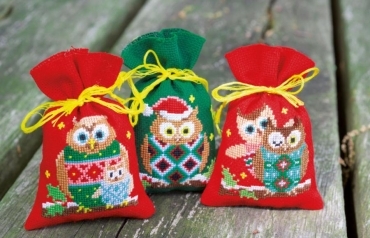 Різдвяні сови PN-0155943 Vervaco вишивка хрестом | набір | Купити - Салон рукоділля - Давайте створимо шедевр разом! 