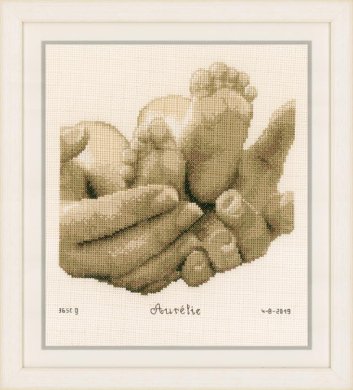 Baby feet Дитячі ніжки PN-0153837 Vervaco вишивка хрестом | набір | Купити - Салон рукоділля - Давайте створимо шедевр разом! 