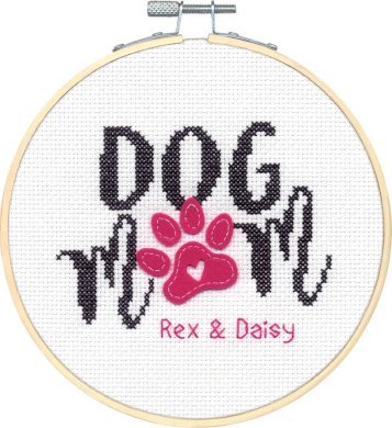 «Dog Mom Hoop (П’яльця «Мама песика») 72-76289 DIMENSIONS - Набір для вишивання хрестиком | Салон рукоділля