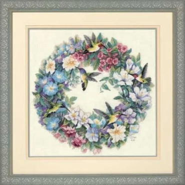 Венок с колибри / Hummingbird Wreath 35132 DIMENSIONS