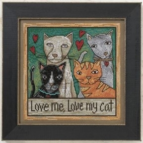 Love Me, Love My Cat//Любиш мене, люби мою кошку ST150202  Mill Hill вышивка крестом  | Набор | Купить - Салон рукоделия — Давайте создадим шедевр вместе!
