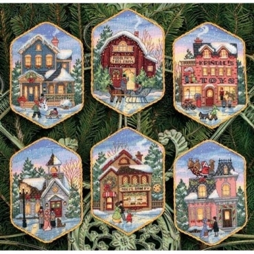 Christmas Village Ornaments 08785 DIMENSIONS