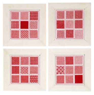 Sampler in red colours 39-1400 Permin