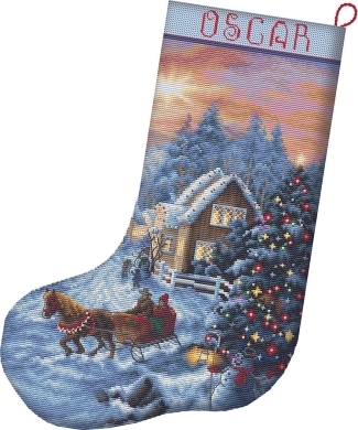 Christmas Eve Stocking L8011 LETISTITCH