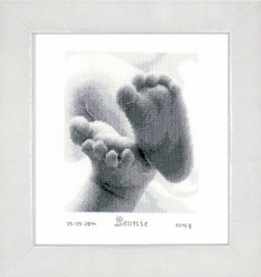 Baby Feet Birth Sampler Маленькі ніжки PN-0149170 Vervaco вишивка хрестом | Набір | Купити - Салон рукоділля - Давайте створимо шедевр разом! 