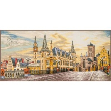 Cityview of Ghent Вид на місто Гент PN-0205236 LanArte - Салон рукоділля