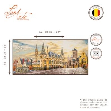 Cityview of Ghent Вид на місто Гент PN-0205236 LanArte - Салон рукоділля