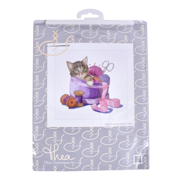 Sewing Basket Kitten / Кошеня в швейному кошику T736A Thea Gouverneur - Салон рукоділля