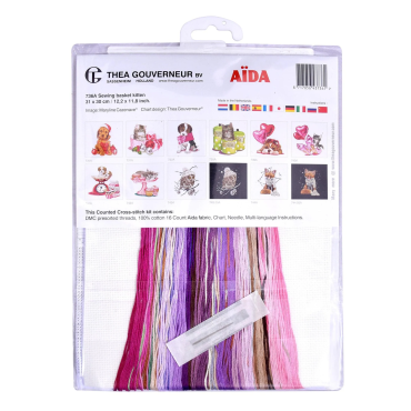 Sewing Basket Kitten / Кошеня в швейному кошику T736A Thea Gouverneur - Салон рукоділля