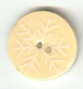 Гудзик Mill Hill Button 63008 Cream Snowflake – декоративна фурнітура | Салон рукоділля